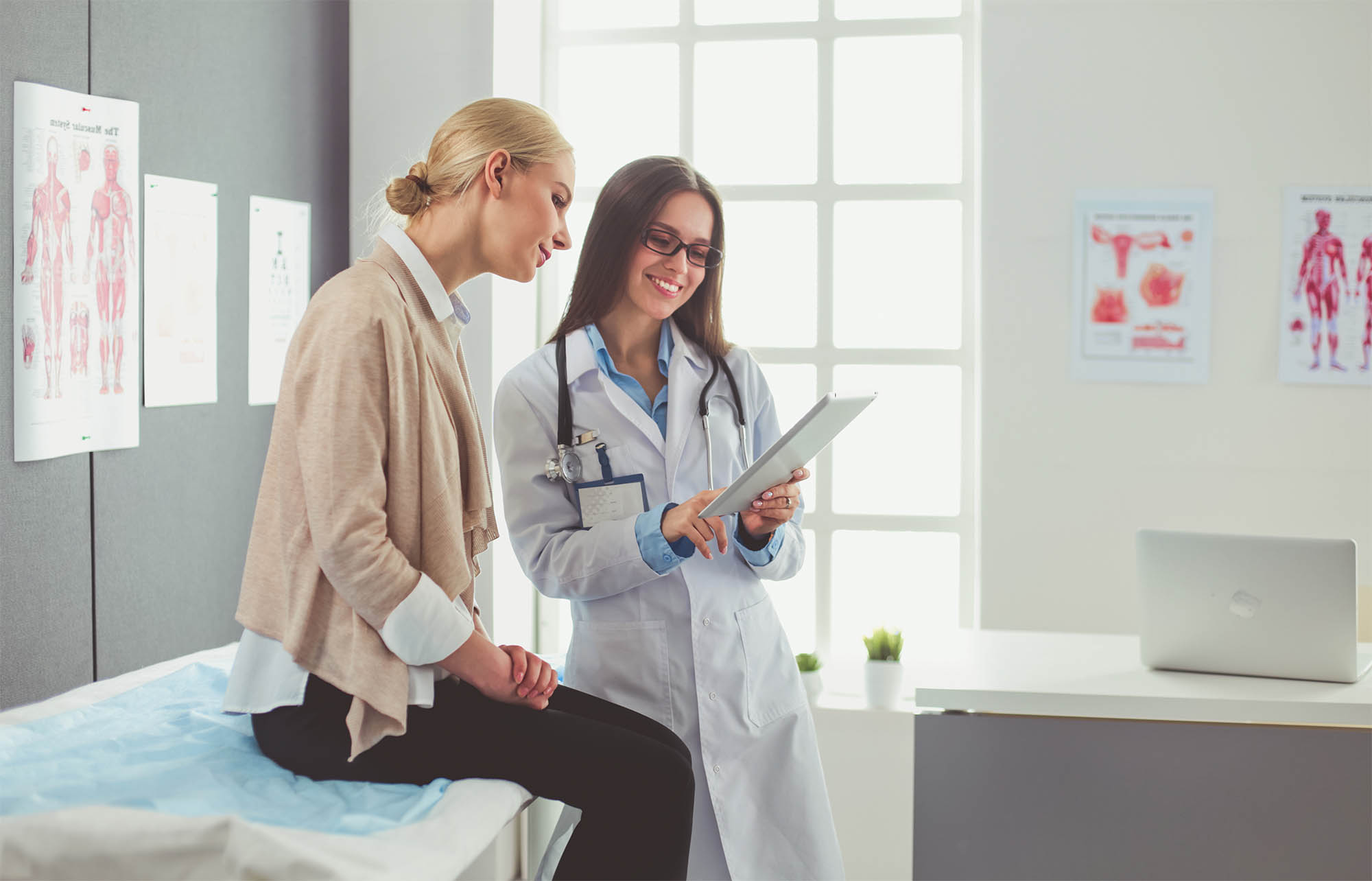 Doctor and patient discussing healthcare